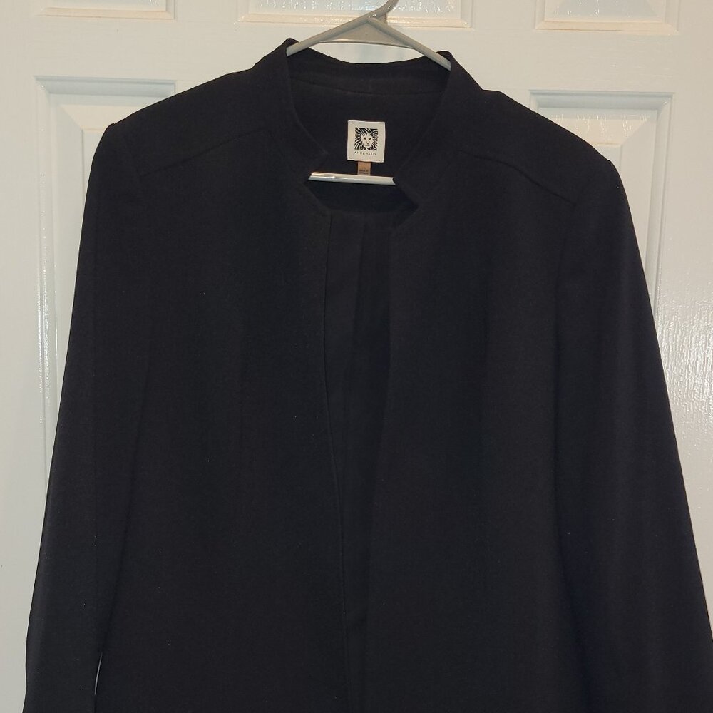Black blazer with asian inspired collar
